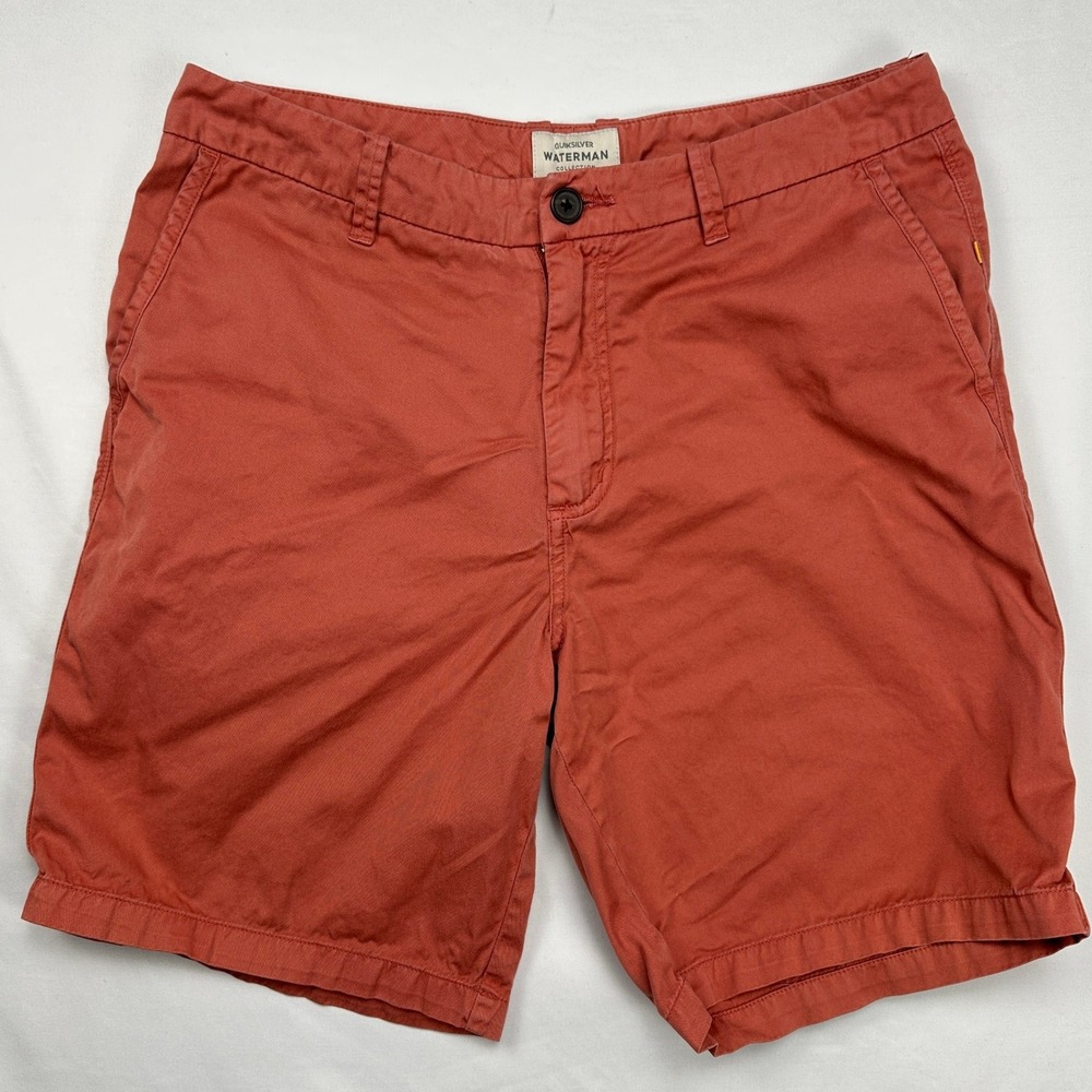 Quiksilver Waterman Down Under 4 Burnt Orange Chino Shorts Mens 31‎ EQMWS03014 - Picture 6 of 9